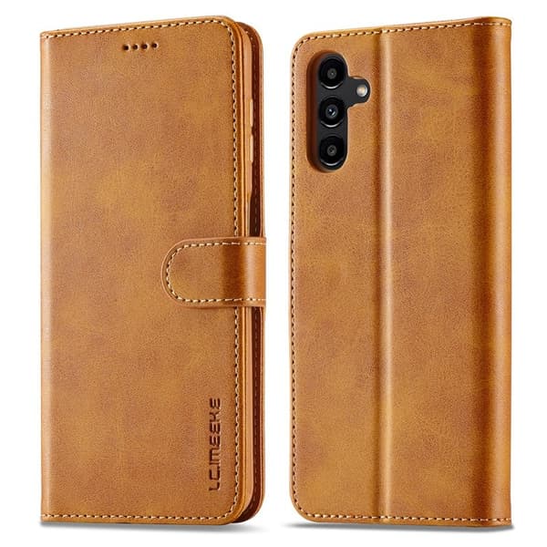 LC.IMEEKE Samsung Galaxy S23 FE Plånboksfodral Konstläder - Gul
