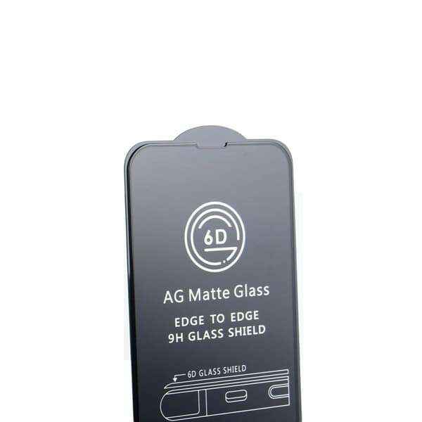 Skyddsglas 6D Matt till iPhone 12 Pro Max med Svart Ram Svart