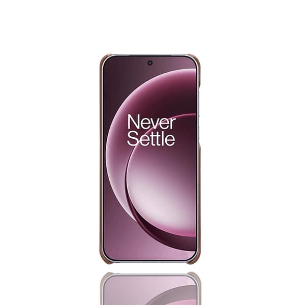 Mobilskal till OnePlus 15 5G Calf Texture PU Läder - Brun Brun