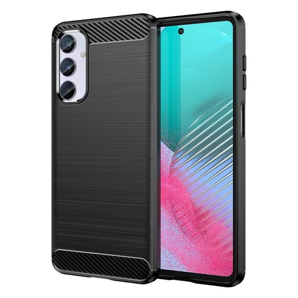 Telefontaske til Galaxy M54 Carbon Flexible - Sort Black