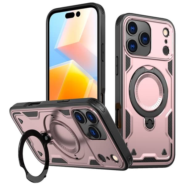 Mobilskal till iPhone 17 Pro Plast Militärt Skydd - Roséguld