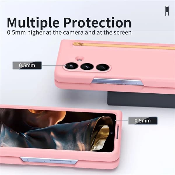Mobilskal till Galaxy Z Fold 7 5G Med Stylus Hård PC - Rosa Rosa
