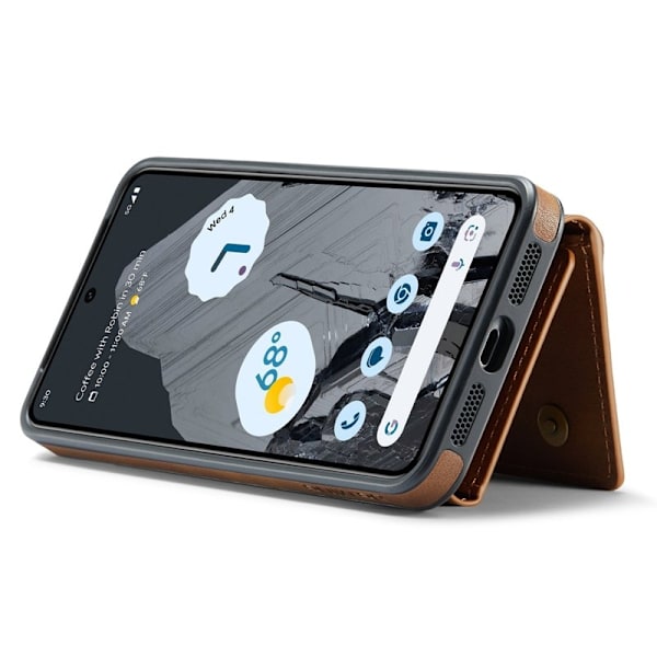 DG.MING Konstläder Plånboksfodral för Google Pixel 8 Pro - Brun
