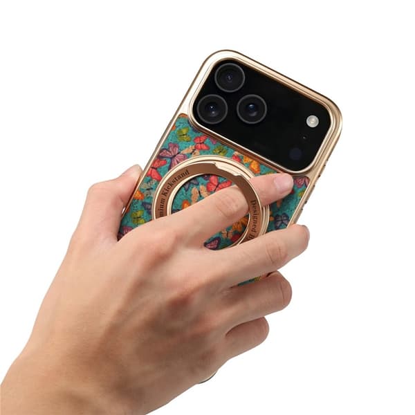 Mobilskal till iPhone 17 Pro MagSafe Electroplated Floral A22 - Blå Blå