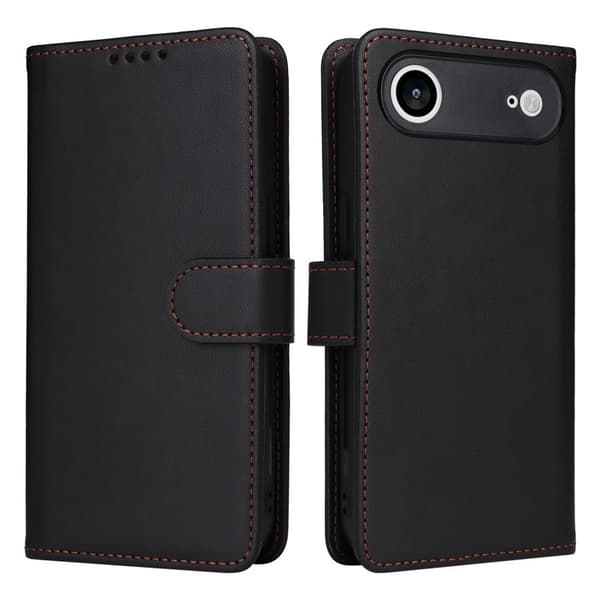 BETOPNICE iPhone Air Magnetic Plånboksfodral Konstläder - Svart