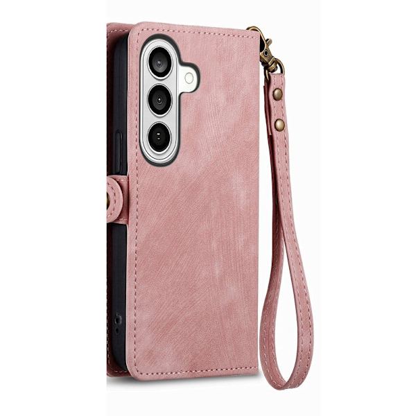 Plånboksfodral för Samsung Galaxy S26 Plus Konstläder - Rosa