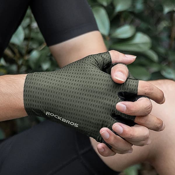 Rockbros Andas Short Finger Cykelhandskar Storlek: S - Grön