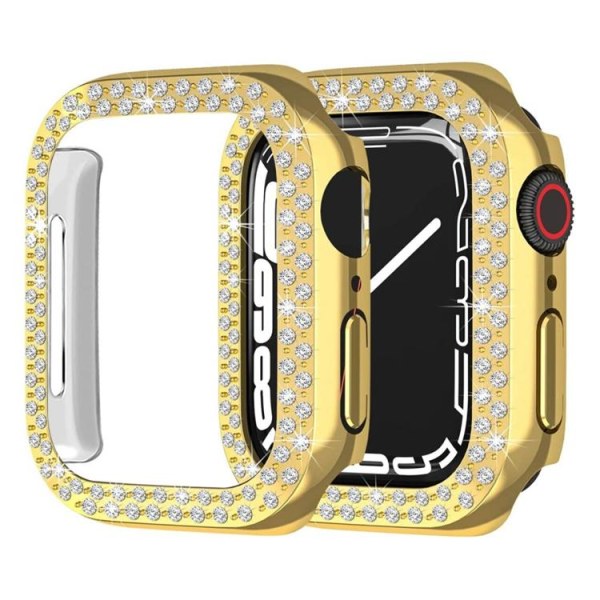 Apple Watch 4/5/6/SE (44mm) Skal Rhinestone - Guld