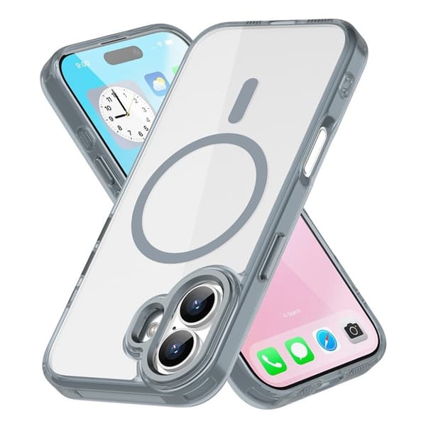 Mobilskal till iPhone 17 MagSafe TPU+PC Transparent - Titangrå Grå