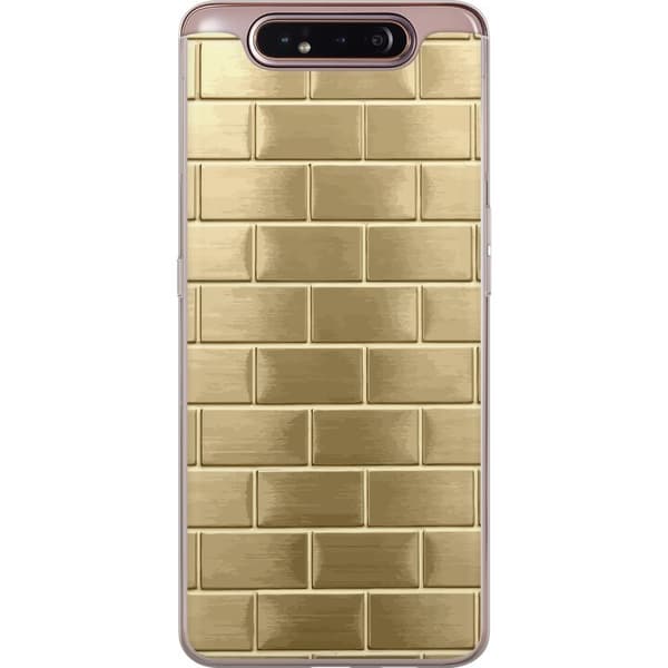Mobilskal till Samsung Galaxy A80 med Gyllene Murstenar