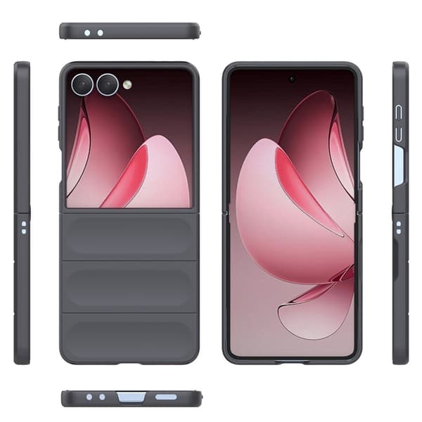 Mobilskal till Galaxy Z Flip7 Anti-Drop TPU Rugged - Mörkgrå Grå