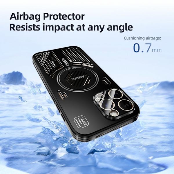 ABEEL Mobilskal till iPhone 13 Pro Aluminium + PC + TPU Svart