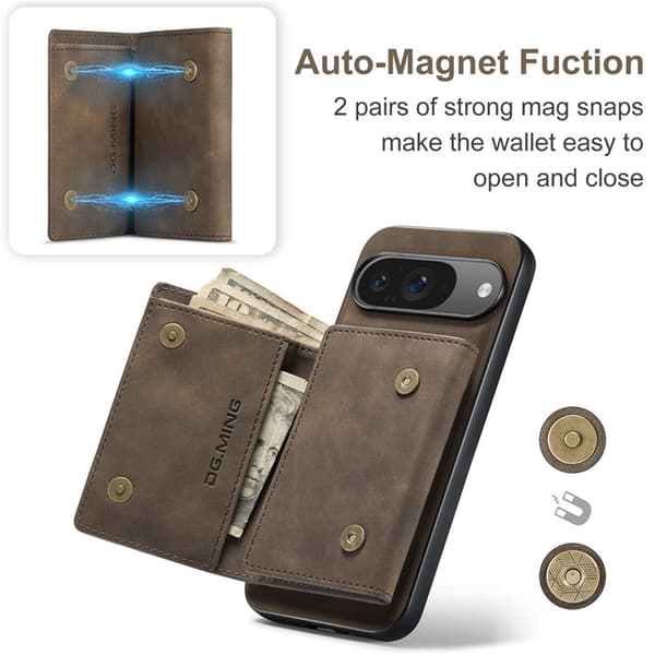 CASEME Google Pixel 10 Pro/10 Plånboksfodral PU Läder 013 - Blå Brun