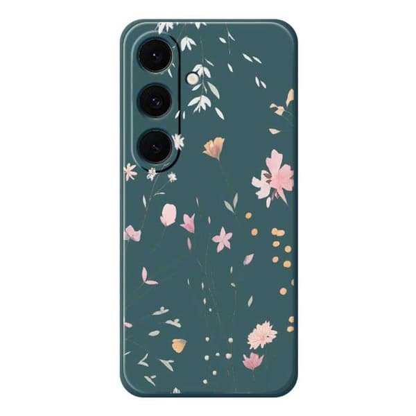 Mobilskal för Samsung Galaxy S26 Plus Blommönster TPU - Grön