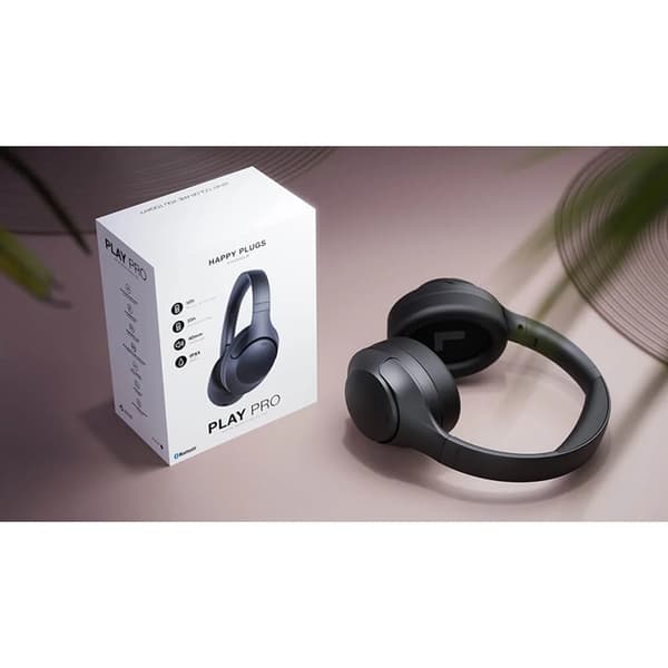 Happy Plugs Over-Ear Trådløse Hovedtelefoner ANC Play Pro - Sort Black