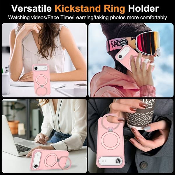 Mobilskal till iPhone Air MagSafe TPU+PC Kickstand - Rosa Rosa
