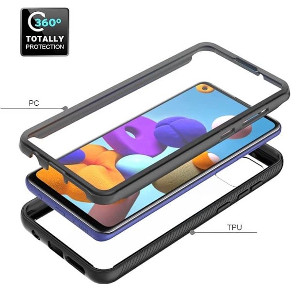 Tech-Protect Defense360 Galaxy A21s - Musta Black