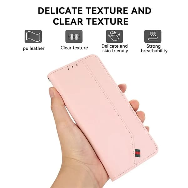 Sony Xperia 1 VII Plånboksfodral RFID-Skydd Konstläder - Rosa Rosa