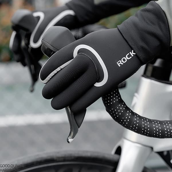 Rockbros Vattentäta Cykelhandskar Full Storlek: S/M - Svart