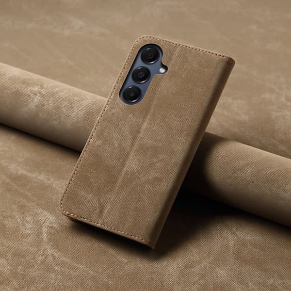 Mobilskal för Samsung Galaxy S26 Plus Konstläder Stativ - Khaki