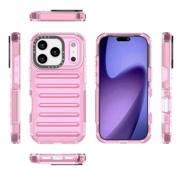 Mobilskal till iPhone 17 Pro Stripe Design Detachable - Ljusrosa Rosa
