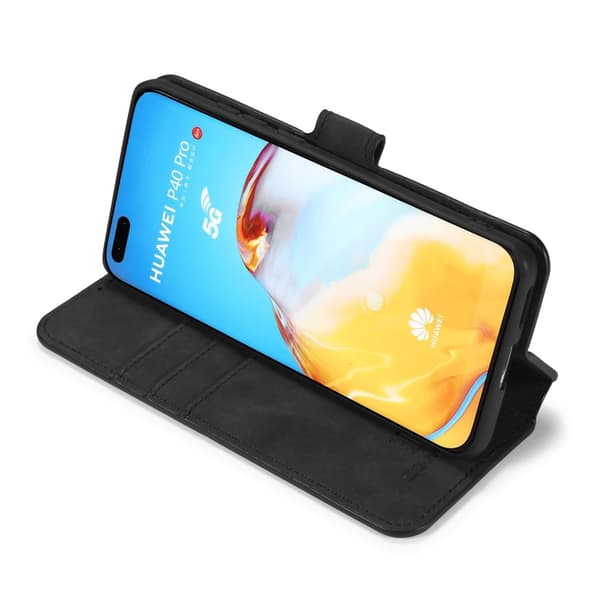 DG.MING Retro-lompakkokotelo Huawei P40 Pro - Musta Black