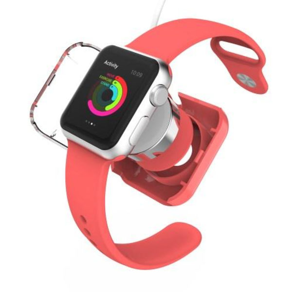 VCOER Skyddande laddningsskal till Apple Watch 38mm / 42mm - Röd Röd