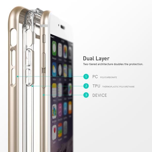 Caseology SkyFall Cover til Apple iPhone 6(S) Plus  - Guld Guld