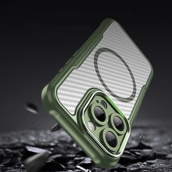 Telefontaske til iPhone 16 Pro MagSafe Silicone Leading - Grøn Grön