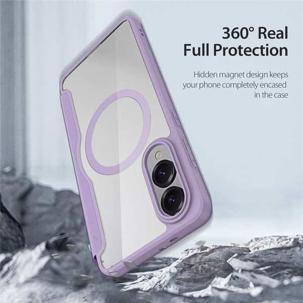 Dux Ducis Galaxy S25 Edge Plånboksfodral MagSafe Skin X Pro Lila