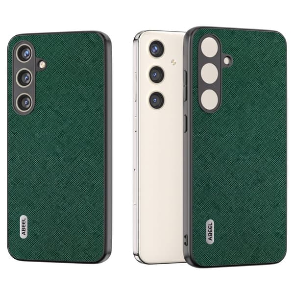 ABEEL Mobilskal till Samsung Galaxy S24+ Cross Texture Impact-resistent Grön