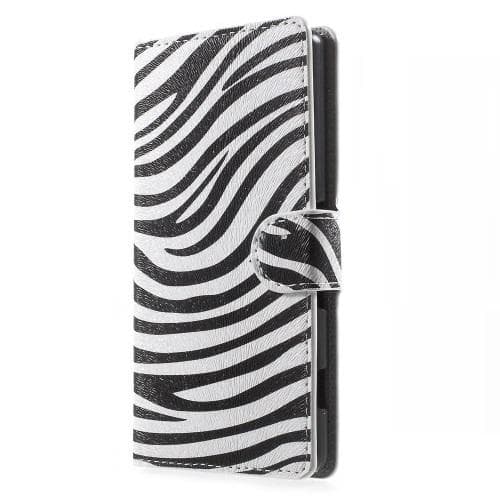 Plånboksfodral till Sony Xperia Z3+ - Zebra Mönster