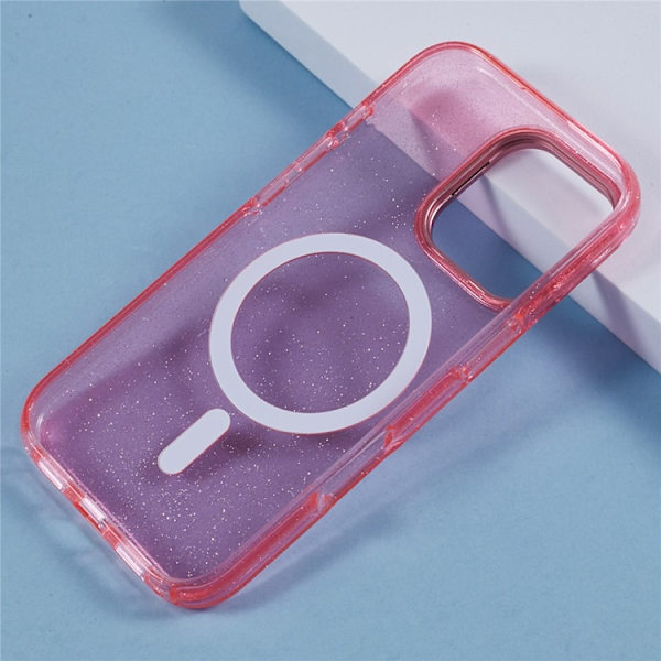 KIGC Mobilskal till iPhone 16 Pro MagSafe Epoxy Kickstand - Rosa Rosa