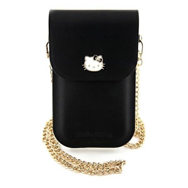 Hello Kitty Halsbandsfodral Läder Metal Logo Chain - Svart Svart