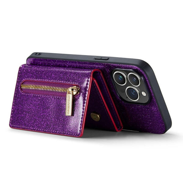 DG.MING M3 Series Konstläder Plånboksfodral för iPhone 13 Pro Max - Lila