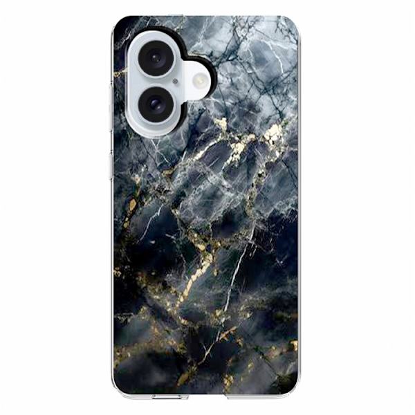Mobilskal till iPhone 17 Marble Pattern Printing Soft - Svart Svart