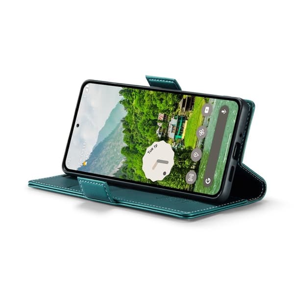 CASEME Plånboksfodral Konstläder för Google Pixel 9 Pro XL - Grön