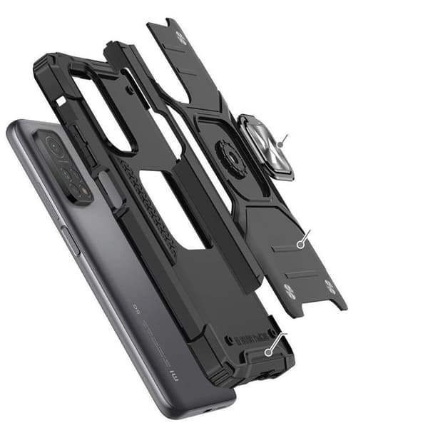 Wozinsky Xiaomi Redmi Note 11/11S/11T/Poco M4 Pro 5G Skal Ring Armor - Svart Svart
