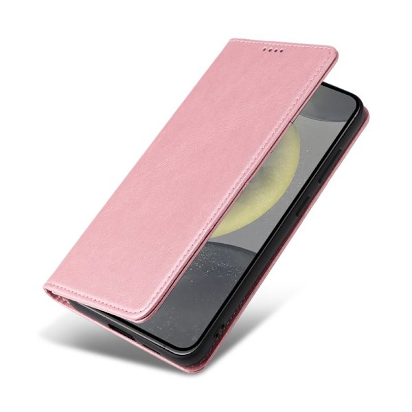 Plånboksfodral för Samsung Galaxy S26 Plus RFID Blocking Konstläder - Rosa