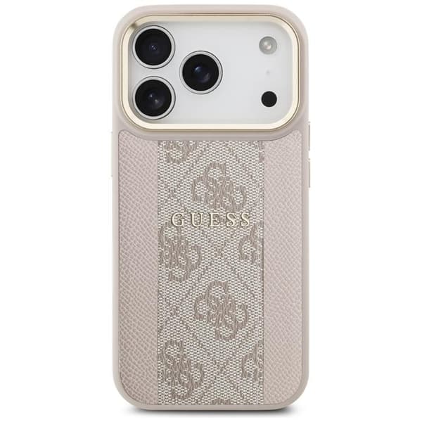 Guess Mobilskal till iPhone 17 Pro Magsafe 4G Stripe - Rosa Rosa