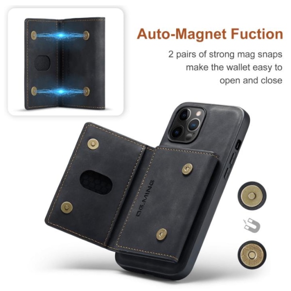 M2 DG.MING Magnetic Wallet Card Holder - Sort Black