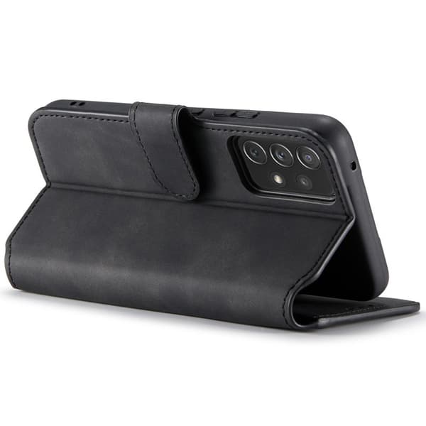 DG.MING Stand Wallet Mobilskal Retro KonstLäder för Samsung A53 5G - Svart