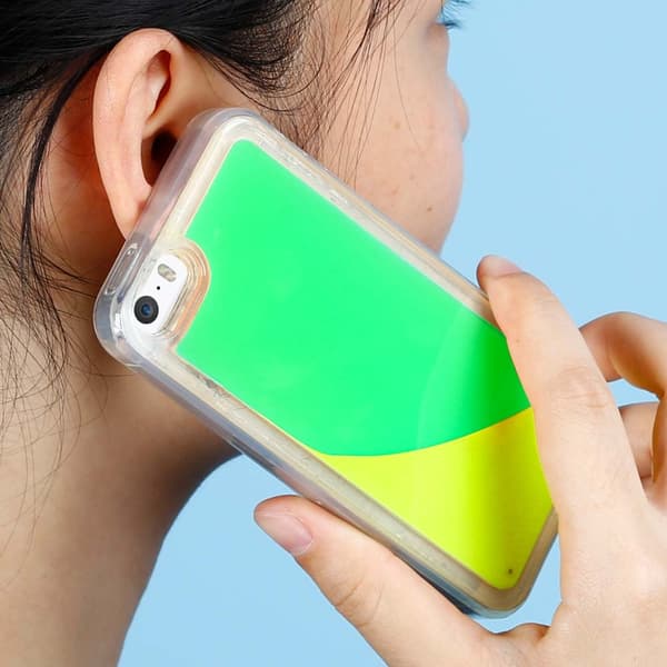 Liquid Neon Sand skal till iPhone 5/5s/SE - Grön Grön