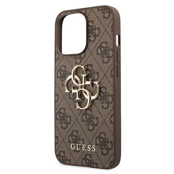 Guess iPhone 13 Pro Skal Big Logo Syntetiskt Läder Brun