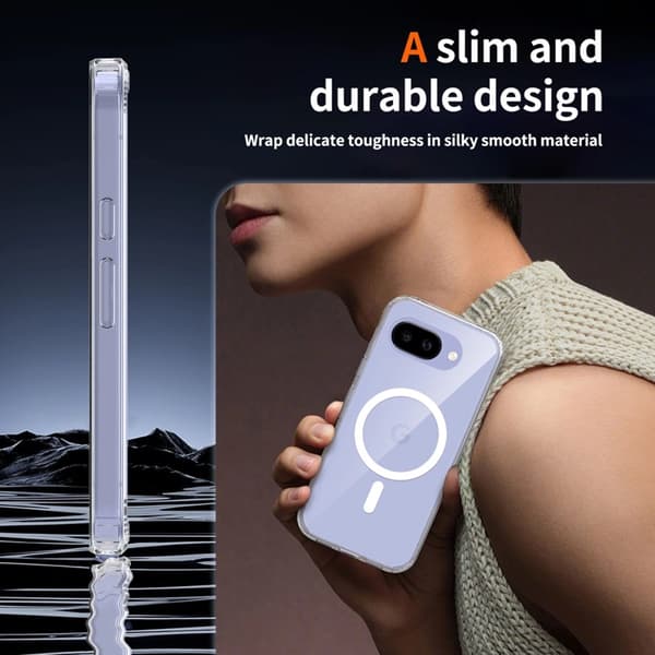 Tech-Protect Mobilskal För Google Pixel 10/10 Pro MagSafe Flexair Hybrid - Clear Transparent