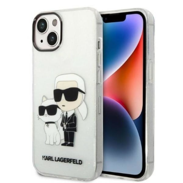Karl Lagerfeld iPhone 14 Plus Skal IML GLIT NFT Karl & Choupette