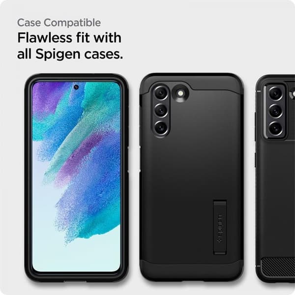 Spigen 2-Pack Alm Glas.Tr Härdat glas Galaxy S21 FE Transparent