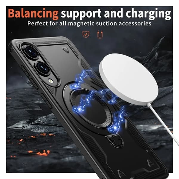 Mobilskal till Galaxy S25 Edge Magsafe Kickstand Svart