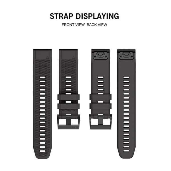 Tech-Protect Smooth Garmin Fenix Rem 3/5X/3HR/5X Plus/6X/6X Pro Black