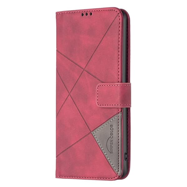 BINFEN Samsung Galaxy S26 Plus Plånboksfodral Ställ Konstläder - Röd